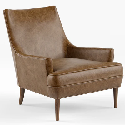 Vanda Camel Brown Leather Armchair — Вид 1