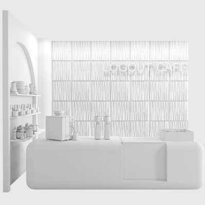 Designer coffee shop with desserts — Ver 3