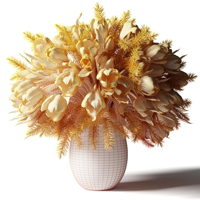 Bouquet of white tulips in a white vase — Descargar