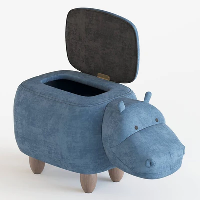 Hippo children's storage stool — Ver 4