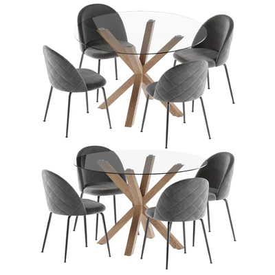 La forma table Arya & Mystere chair dining set 3 — Вид 1
