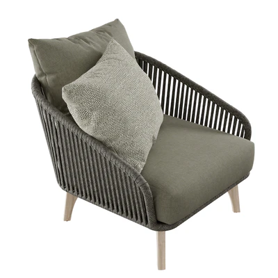 Outdoor garden wicker woven armchair 4so Santander chair — Вид 4