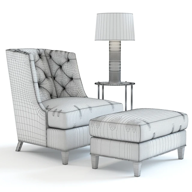 Baker Moderne Wing Chair — Скачать