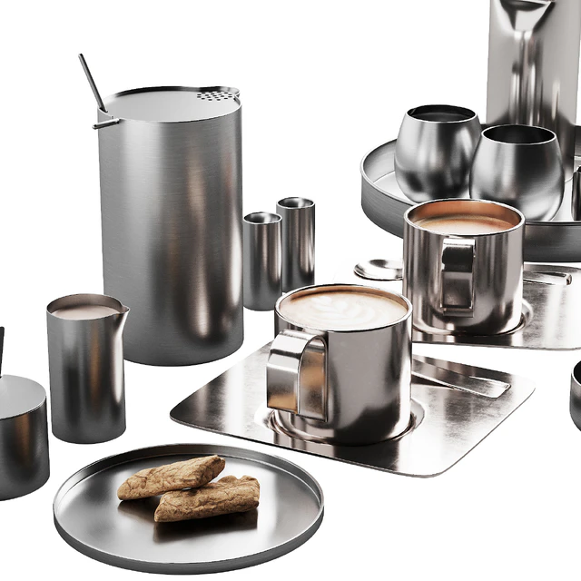 407 eat and drinks decor set 06 metal coffee and water kit for cafe — Descargar