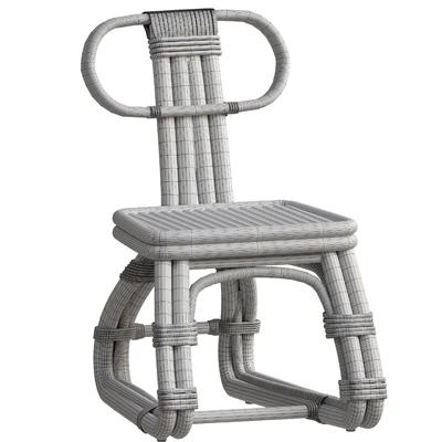 Urbana Dining Chair Black Rattan — Ver 3