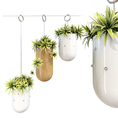 Decorative Hanging Metal Planter Set — Вид 1