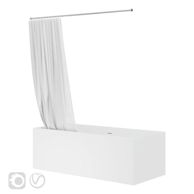 Shower curtain and bathtub Knief shape 70 — Download