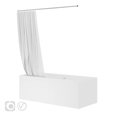 Shower curtain and bathtub Knief shape 70 — View 7