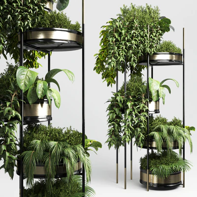 collection Indoor plant plant stairs stand metal vase 10 — Ver 1