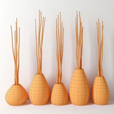 Decor from branches in concrete vases — Ver 5