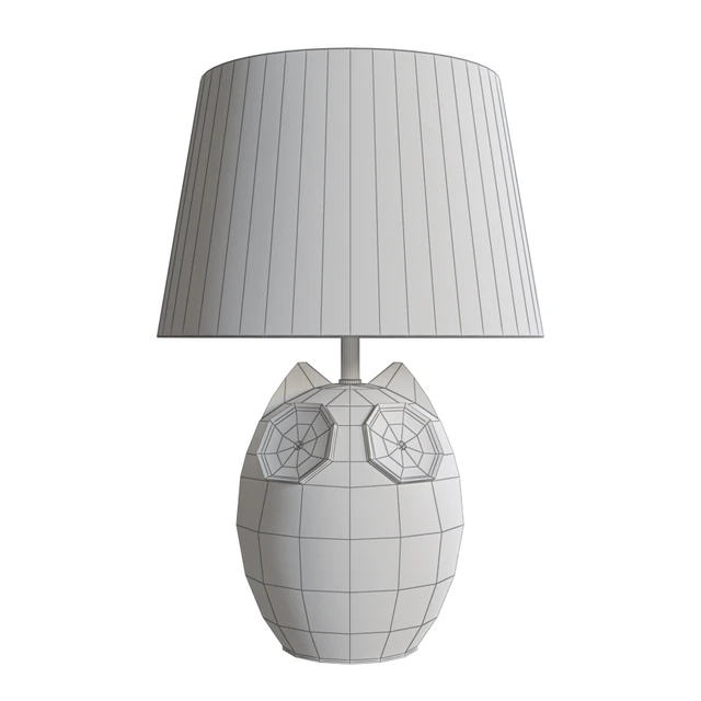 Lighting and Interiors - Hector Owl Table Lamp (blue, cream, pink) — Скачать