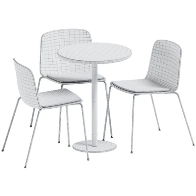 Easy Mix & Fix Table by Ton & Wooden Upholstered Chair Rama by Kristalia — Ver 4