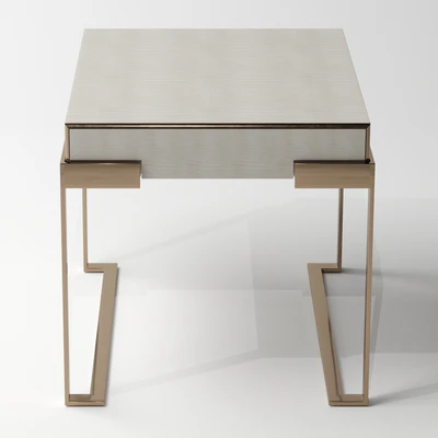 Fendi Aura Bedside Table (Stone Fiddleback Sycamore) — Ver 2