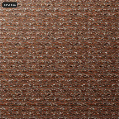 reclaimed running bond brick wall texture orange — View 5