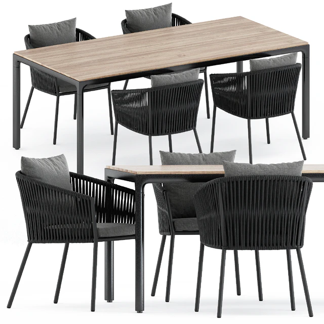 Porto Dining Chair by burkedecor and Illum table by Tribu — Скачать
