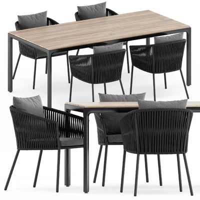 Porto Dining Chair by burkedecor and Illum table by Tribu — Вид 1