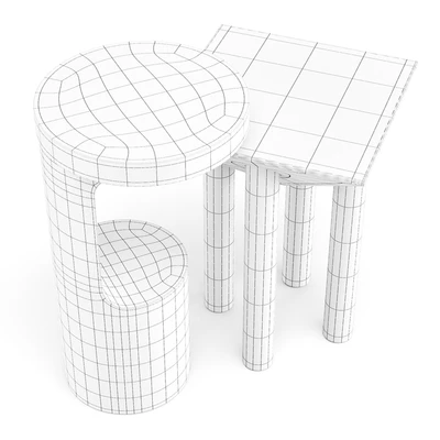 Crate and Barrel: Hout and Flora - Side Tables — Ver 4