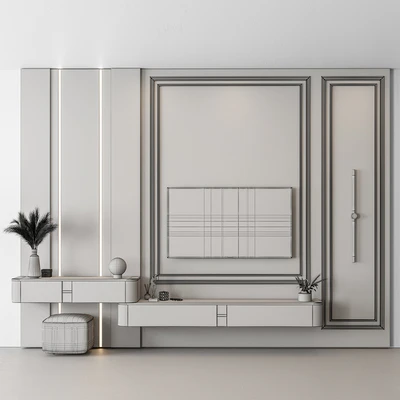 TV Wall Black and White - Set 125 — Ver 4