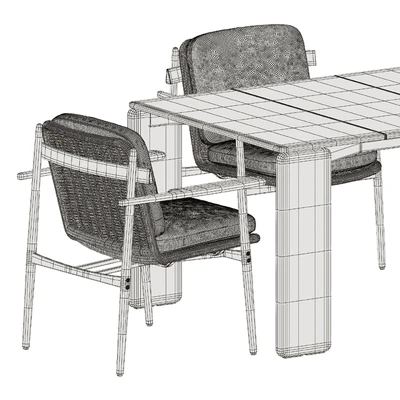 Trio Outdoor Dining chair and Drake Outdoor table by Minotti — Вид 4