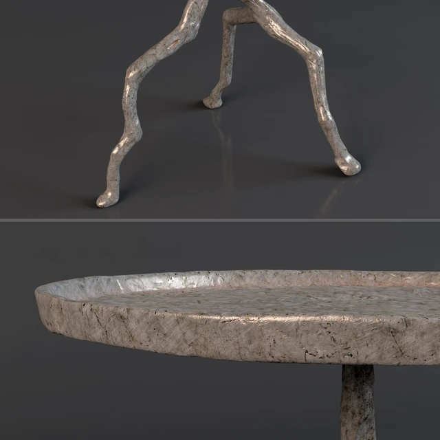 Architectural Antique White Lamp and Iron Table — Скачать
