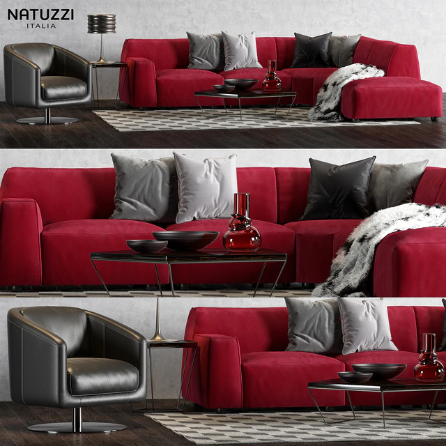 Natuzzi Forma sofa set 01 — Скачать