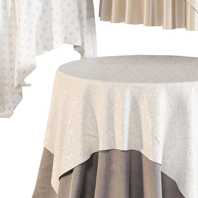 Tablecloth on a round table — Descargar