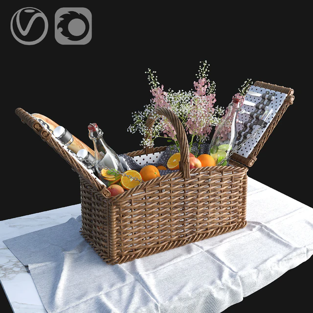 Provence style picnic basket — Descargar