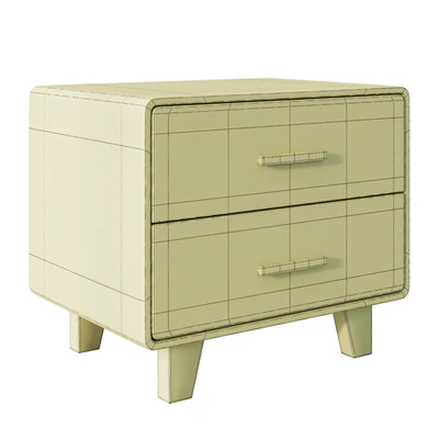 Juniper 2 Drawer Nightstand Black — Ver 3
