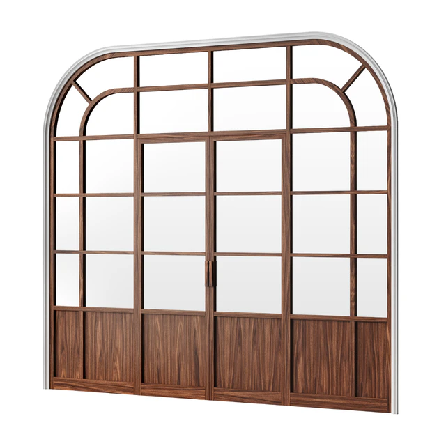 Interior hinged door with transom — Download