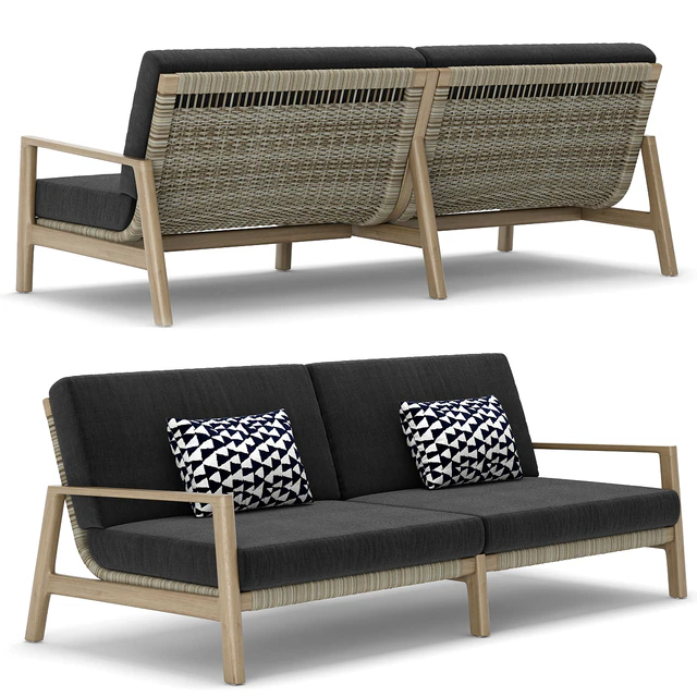 RH Outdoor Mesa teak sofa — Скачать