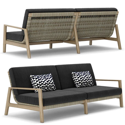 RH Outdoor Mesa teak sofa — Вид 1