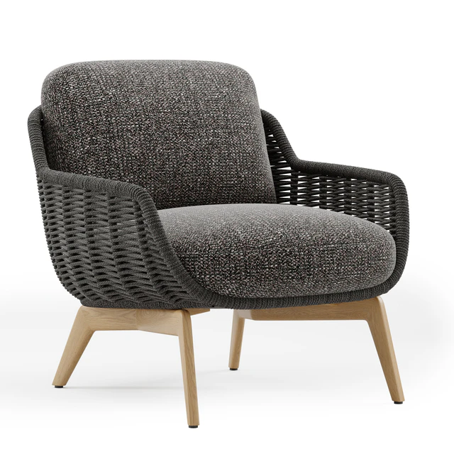 Outdoor Garden Woven Lounge Armchair Belt Cord — Descargar