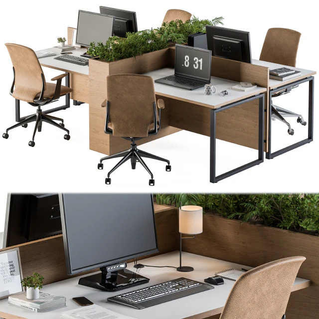 Office Furniture - employee Set 21 — Descargar