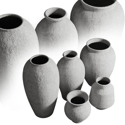 Old vase 3 material marble concrete plaster — Ver 4
