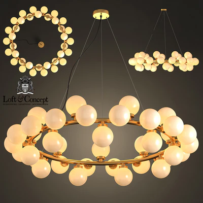 Chandelier Milk Bubble Round Chandelier — Ver 1