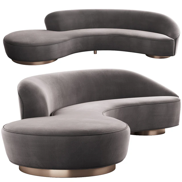 005 Serpentine sofa with arm by Vladimir Kagan — Descargar