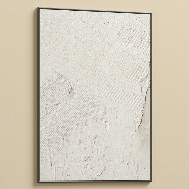 Boho Beige Relief Plaster Wall Art C-625 — Descargar