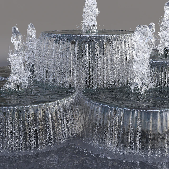 Circular  Pond with Fountains — Скачать