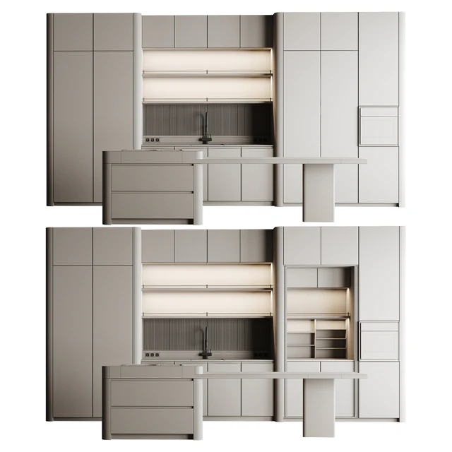 kitchen cabinet with island 01 — Descargar