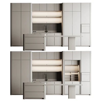 kitchen cabinet with island 01 — Ver 3
