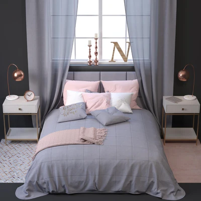 Set of bed linen with decor — Ver 1