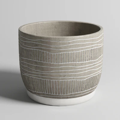collection of earthenware and patternd concrete vases — Вид 7