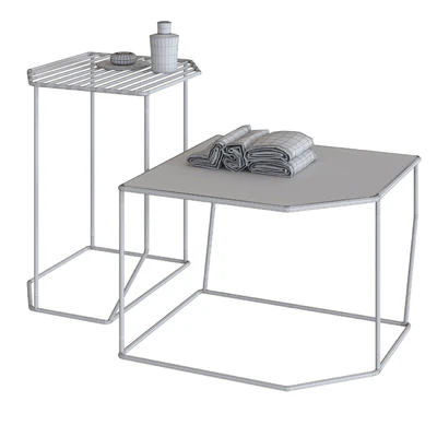 Inbani Forma Metal Bathroom Stools Decor Set — Ver 2