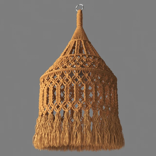 Organic Macrame Pendant — Скачать