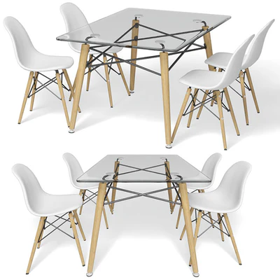 Table and chair Eames DSW — Ver 1