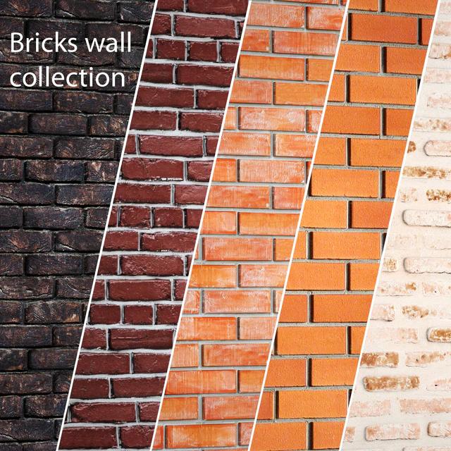 A collection of brick walls. 2. Wall decor, brick, masonry, clinker, decorative, brown, loft, panel, masonry — Descargar