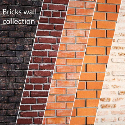 A collection of brick walls. 2. Wall decor, brick, masonry, clinker, decorative, brown, loft, panel, masonry — Ver 1