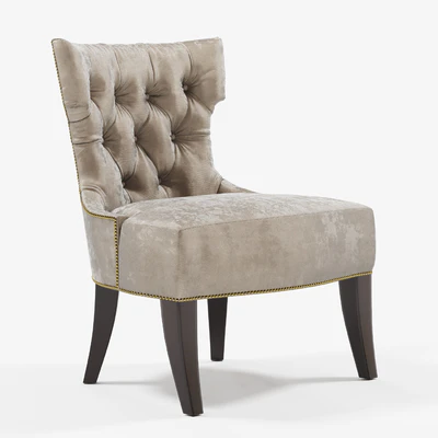 Baker TUFTED BACK LOUNGE CHAIR — Ver 1