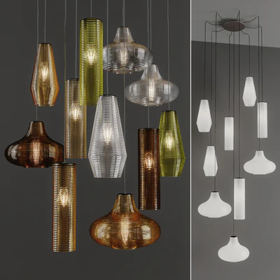 Olivia Emma Clio by Panzeri (3 Glass Pendants with 7 Colors) — Вид 4