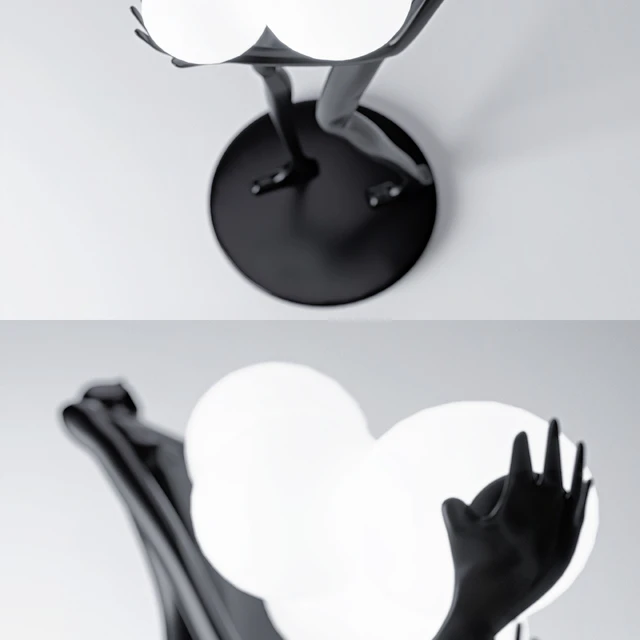 Floor Lamp Man Baloons Black — Descargar